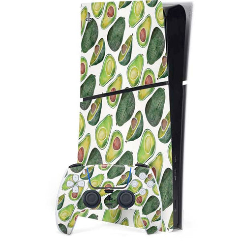 Avocados by Cat Coq PS5 Slim Digital Edition Console Skin